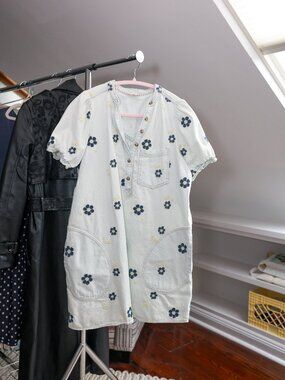 Pilcro Floral Denim Dress - Size S